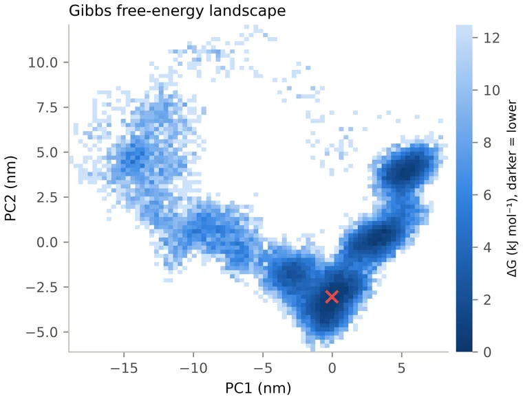 Free energy landscape